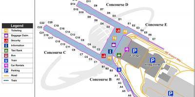 Karte Portlendas starptautiskā lidosta